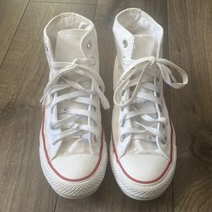 White converse high top sneakers